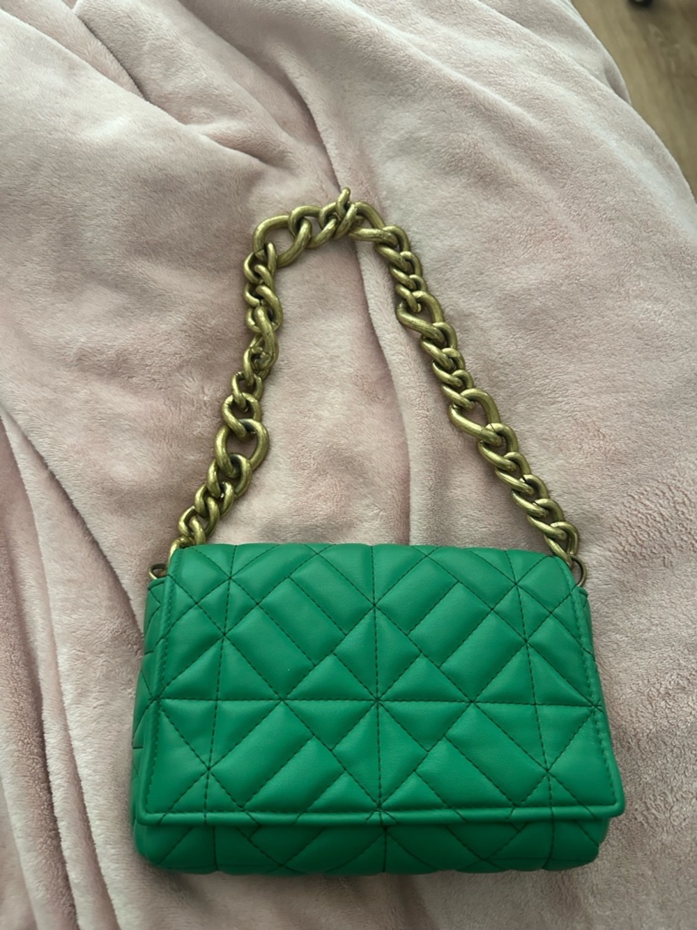 Zara green purse